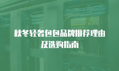 秋冬轻奢包包品牌推荐理由及选购指南