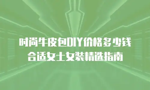 时尚牛皮包DIY价格多少钱合适女士女装精选指南
