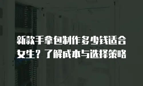 新款手拿包制作多少钱适合女生？了解成本与选择策略