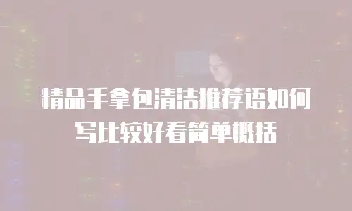 精品手拿包清洁推荐语如何写比较好看简单概括