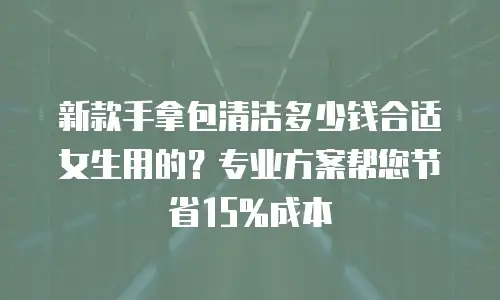 新款手拿包清洁多少钱合适女生用的？专业方案帮您节省15%成本