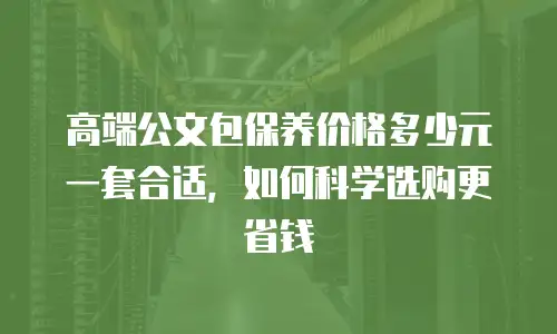 高端公文包保养价格多少元一套合适，如何科学选购更省钱