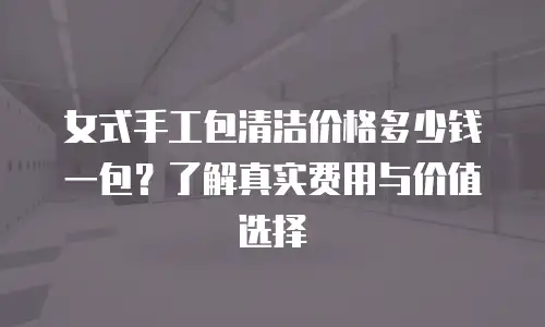 女式手工包清洁价格多少钱一包？了解真实费用与价值选择