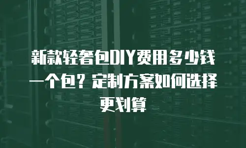 新款轻奢包DIY费用多少钱一个包？定制方案如何选择更划算