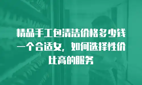 精品手工包清洁价格多少钱一个合适女，如何选择性价比高的服务