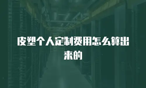 皮塑个人定制费用怎么算出来的