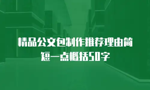 精品公文包制作推荐理由简短一点概括50字