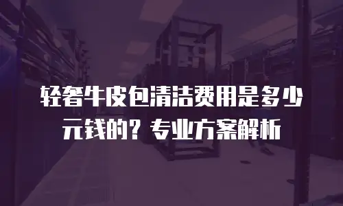 轻奢牛皮包清洁费用是多少元钱的？专业方案解析
