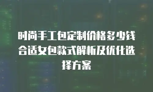 时尚手工包定制价格多少钱合适女包款式解析及优化选择方案