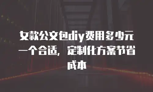 女款公文包diy费用多少元一个合适，定制化方案节省成本