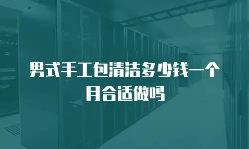 男式手工包清洁多少钱一个月合适做吗