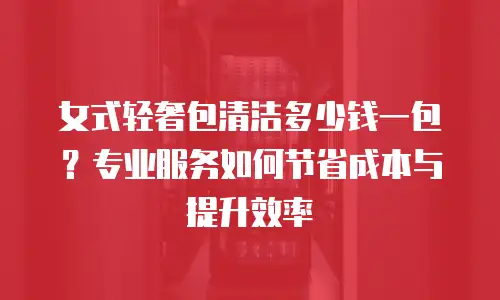 女式轻奢包清洁多少钱一包？专业服务如何节省成本与提升效率