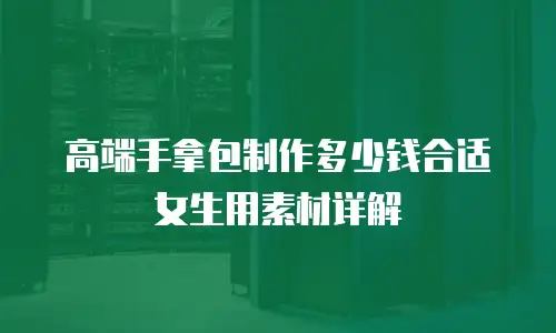 高端手拿包制作多少钱合适女生用素材详解