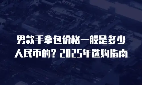 男款手拿包价格一般是多少人民币的？2025年选购指南