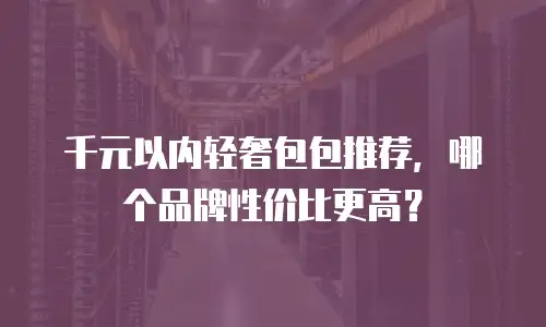 千元以内轻奢包包推荐，哪个品牌性价比更高？
