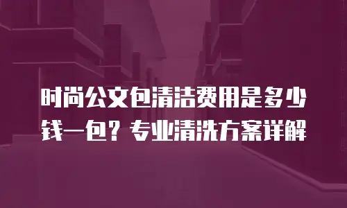 时尚公文包清洁费用是多少钱一包？专业清洗方案详解