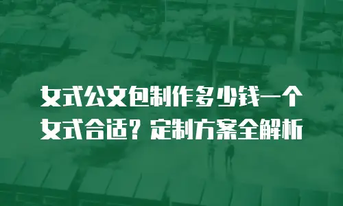 女式公文包制作多少钱一个女式合适？定制方案全解析