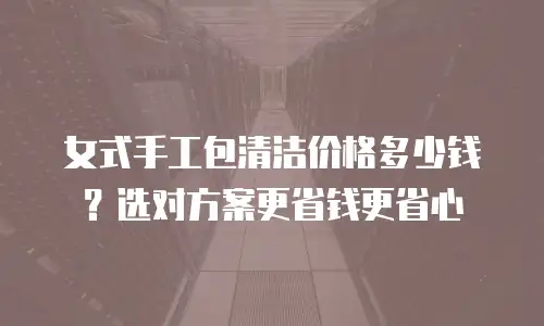 女式手工包清洁价格多少钱？选对方案更省钱更省心