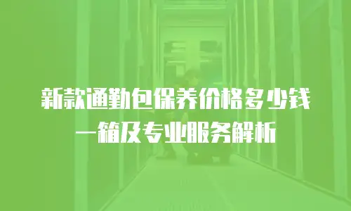 新款通勤包保养价格多少钱一箱及专业服务解析