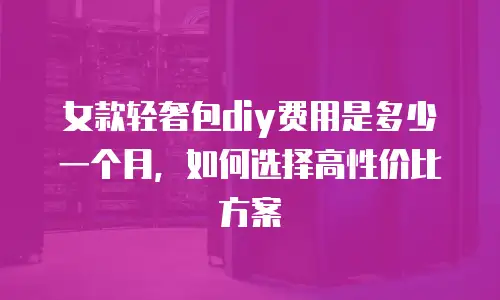 女款轻奢包diy费用是多少一个月，如何选择高性价比方案