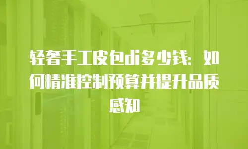 轻奢手工皮包di多少钱：如何精准控制预算并提升品质感知