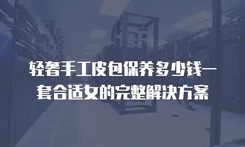 轻奢手工皮包保养多少钱一套合适女的完整解决方案