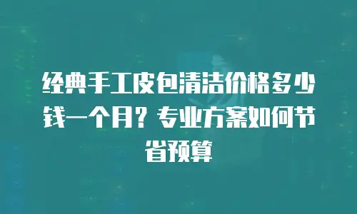 经典手工皮包清洁价格多少钱一个月？专业方案如何节省预算