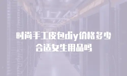 时尚手工皮包diy价格多少合适女生用品吗