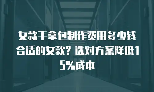 女款手拿包制作费用多少钱合适的女款？选对方案降低15%成本