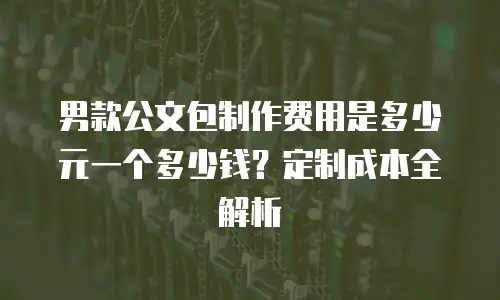 男款公文包制作费用是多少元一个多少钱？定制成本全解析