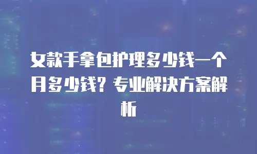女款手拿包护理多少钱一个月多少钱？专业解决方案解析