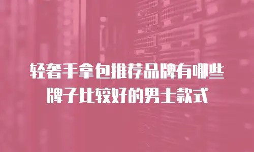 轻奢手拿包推荐品牌有哪些牌子比较好的男士款式