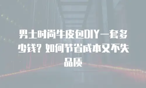 男士时尚牛皮包DIY一套多少钱？如何节省成本又不失品质
