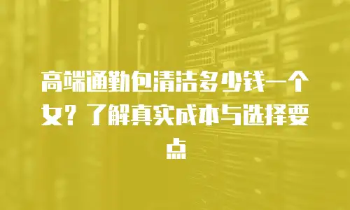 高端通勤包清洁多少钱一个女？了解真实成本与选择要点