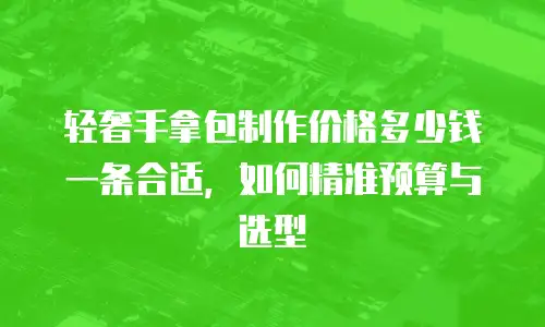 轻奢手拿包制作价格多少钱一条合适，如何精准预算与选型