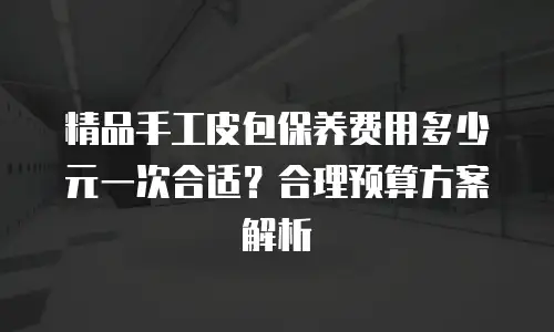 精品手工皮包保养费用多少元一次合适？合理预算方案解析
