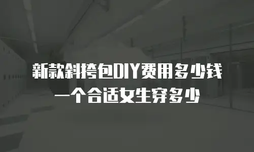 新款斜挎包DIY费用多少钱一个合适女生穿多少