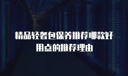 精品轻奢包保养推荐哪款好用点的推荐理由