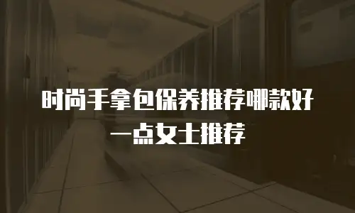 时尚手拿包保养推荐哪款好一点女士推荐