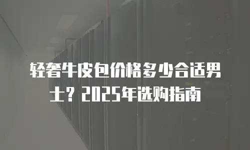 轻奢牛皮包价格多少合适男士？2025年选购指南