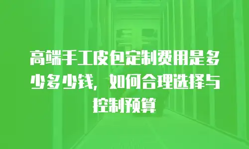 高端手工皮包定制费用是多少多少钱，如何合理选择与控制预算