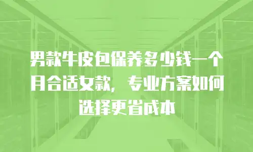 男款牛皮包保养多少钱一个月合适女款，专业方案如何选择更省成本