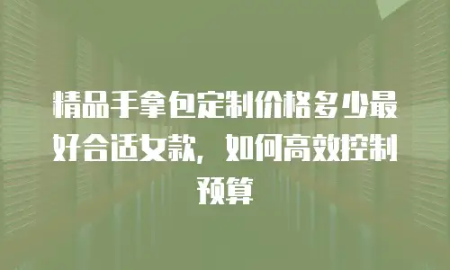 精品手拿包定制价格多少最好合适女款，如何高效控制预算