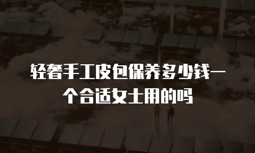 轻奢手工皮包保养多少钱一个合适女士用的吗