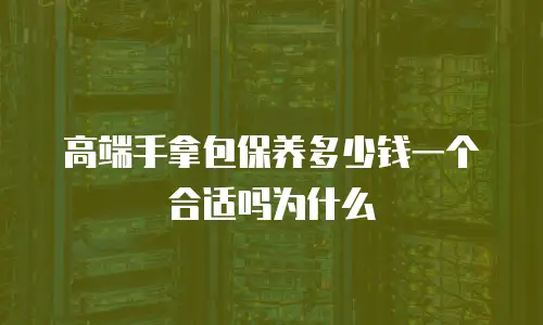 高端手拿包保养多少钱一个合适吗为什么