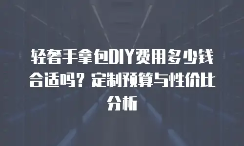 轻奢手拿包DIY费用多少钱合适吗？定制预算与性价比分析