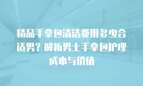 精品手拿包清洁费用多少合适男？解析男士手拿包护理成本与价值