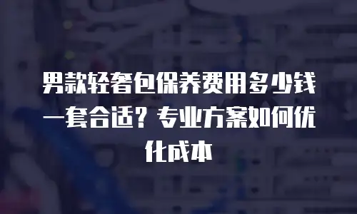 男款轻奢包保养费用多少钱一套合适？专业方案如何优化成本