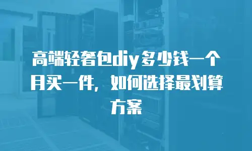 高端轻奢包diy多少钱一个月买一件，如何选择最划算方案