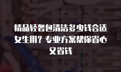 精品轻奢包清洁多少钱合适女生用？专业方案帮你省心又省钱